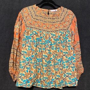 R. Vivimos Boho Floral blouse